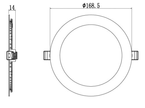 UltraTech LED süllyesztett lpt. kerek 12W 840lm 3000/4000/6500K IP20 50.000óra UT-LEDL840R