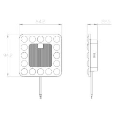   UltraTech LED cseremodul 14W 1400lm 4000K 95x95mm 25000óra IP20