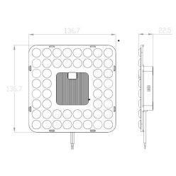   UltraTech LED cseremodul 24W 2350lm 4000K 136x136mm 25000óra IP20