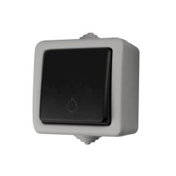   UltraTech falon kívüli csengőnyomó (101N), 10A/250V, szürke, IP54 UT-LK72014-B
