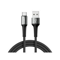   UltraTech adat- és töltőkábel USB-A/USB-C, 2m, fekete UT-P13