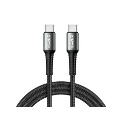   UltraTech adat- és töltőkábel USB-C/USB-C, 2m, fekete UT-P14