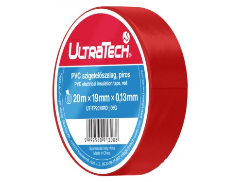 UltraTech szigetelőszalag, 20x19mm, piros