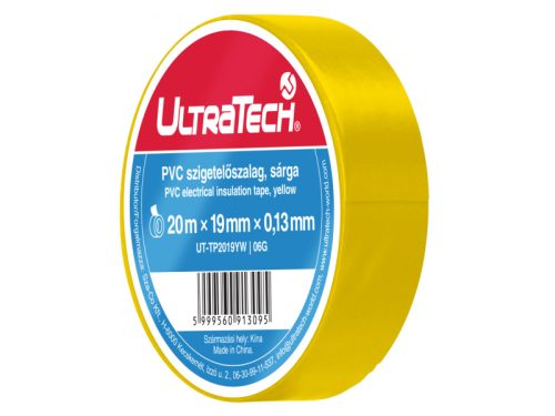 UltraTech szigetelőszalag, 20x19mm, sárga