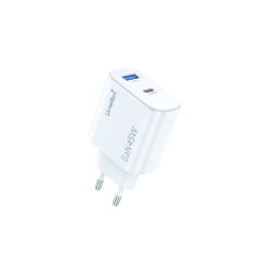   UltraTech hálózati gyorstöltő 45W, USB-A, USB-C töltőaljzattal UT-WC02